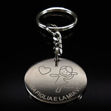 2017 Fashion MIA FIGLIA ELA MIA VITA Stainless Steel Keychain Silver Color