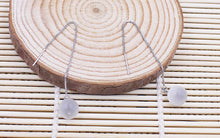 YYW New Fashion Women Mom 8mm White Opal Cat Eye Long Thread String Through