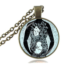 Fetus Necklace Leonardo Da Vinci Drawing Pendant Artist Doctor Midwife Preg