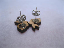 Really tiny rabbit studs in wood material bunny studs excellent gifts for h