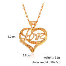 Miss Zoe Hollow Love Heart Pendant Necklace Rose Gold Silver Heart Shaped M