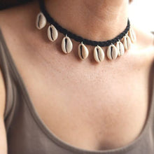 Hot Shell Tassel Pendant choker Necklaces velvet jewlery necklace accessori