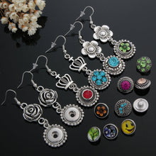 Fashion 1 Pair Heart MOM Elegant Snap Drop Earrings Fit 12MM Xinnver Snap B