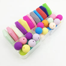 2 IN 1 bead Silicone Teething bead DIY Rainbow Food Grade beads Baby Safe S