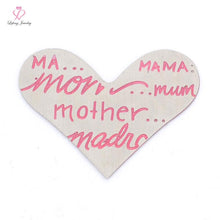 Stainless steel Enamel 7 Color MAMA MoM Mother Mum Letter heart plate for 3