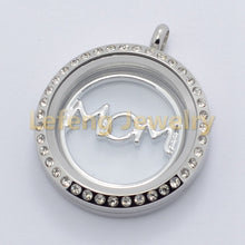 2016 New Cute 22mm Silver Mom Floating Window Plates 3 COLOR For 30mm Livin