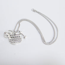 Fit Mom Necklace "Strong WOMEN May we know /raise/be them" Gym Fitness Jewe
