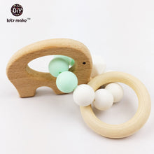 Let's Make Wooden Baby Bracelet Animal Shaped  Mom Kids Jewelry Teething Fo