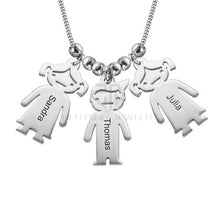 Mom Jewelry   Mother's Necklace with Engraved Children Charms   Ro Personal
