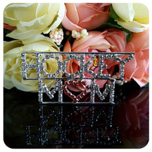 Crystal Letter Pins "Hockey Mom " Words Brooches as the Fantastic Gift to M