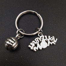 Volleyball Mom Charms Keychains Stainless Steel Keyring Fashion Sports Jewe