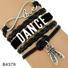 (10 PCS/lot)  Infinity Love Dance Mom Wrap Bracelets for Women Dance Shoe C