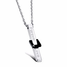 Forever Love His and Her  Couple Necklaces Lovers' Titanium Stainless Steel
