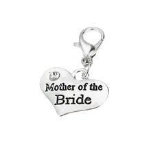 30pcs Heart Mother of Bride Crystal Pendant Charms For Women mom DIY Jewelr