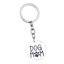 Mom Dog Paws Print Keyring Family Love Mother's Gifts Keychain Charm Mommy