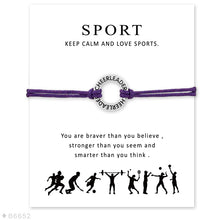 (10 PCS/lot) Silver Tone Circle Cheerleader Cheer Mom Charm 2017 Bracelets