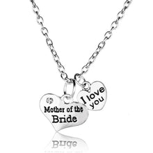 Mother Of The Bride Heart Gifts For Family Mom Jewelry Pendant Necklace Sil