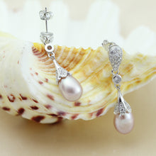 Genuine wedding freshwater pearl earrings for women,fashion natural pearl e