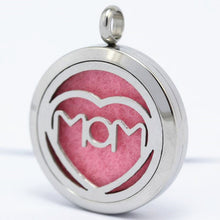 2017 New Round Silver Heart of MOM 30mm Aromatherapy / Essential Oils Stain