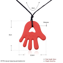 Pacifier necklace infant biting food grade safty Silicone palm pendant Mom
