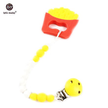 Let's Make Silicone Teether Toy Wooden Clip1pc Baby Silicone Teething & Nur