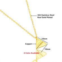 Tiny Charm Pendants Necklaces For Women Dainty Origami Paper Plane Jewelry