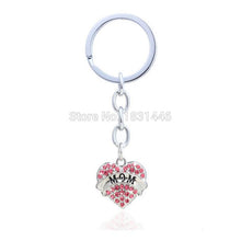 New Engraved MOM Keychain Key Rings Lovely Souvenir Personalized Full Cryst