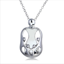 Trendy Silver color Mom And Child Love Heart Crystal Pendant Necklace For W