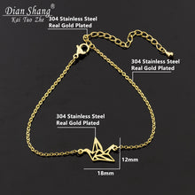 Minimal Paper Crane Bracelets Women Boho Jewelry Feminina Stainless Steel C