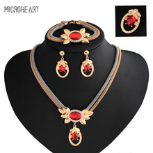 2017 Russian Fasgion Jewellery Set Women Large Pendant Necklace Bracelet Ea
