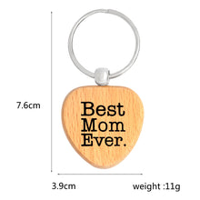 XIAOJINGLING Personalized Fashion Wooden Keyring Keychain Best Mom Ever Cha