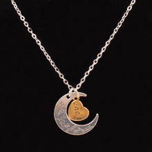 Fashion Necklace,Moon Heart Mom uncle aunt brother dad daughter grandpa sis