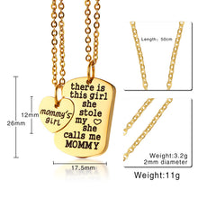 Vnox Free Engraving Name Heart Pendant for Women Girl Necklace Dog Tag Stai