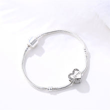 Eccosa New Listing Hollow Silver Heart Bead Crystal Alloy MOM Beads For Jew