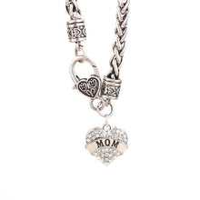 2015 hot selling vintage rhinestone heart love mom mother's day gift bracel