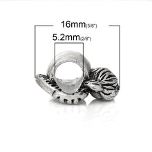 DoreenBeads European Charm Beads Girl antique silver"I Love Mom"Carved Abou
