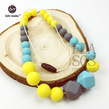 Let's Make Silicone teething necklace Nursing Necklace   beads for mom to w