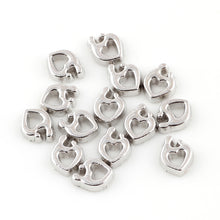 8*6mm Silver Mom&Baby Love Heart Floating Locket Charms Fit Floating Glass
