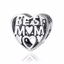 Mother's Day gift Love Mama/Mom/Mother 100% 925 Sterling Silver Charm Beads