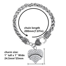 my shape fashion design Chihuahua Mom Crystal Heart Charm Love Dog pet Brac
