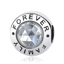 NEW Authentic 925 Sterling Silver Bead Love Heart Mom Home Family Forever C