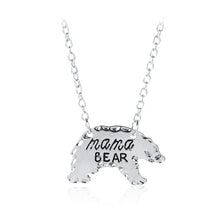 10pcs / lot Mama Bear Necklace Mother Bear Mama Silver and gold color Neckl