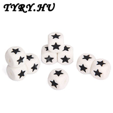 TYRY.HU Alphabet Silicone Beads (12mm Star Cubes)   Food Grade Loose Teethi