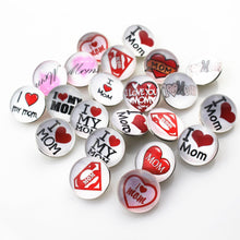 Mix Random 20 pcs/lot  New Arrival Mother's Day I Love Mom Glass Stone Butt