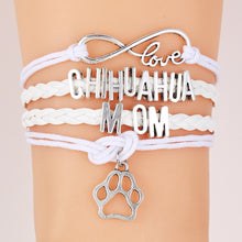 Drop Shipping Infinity Love Chihuahua Mom Bracelets & Bangles Dog Breeds Pa