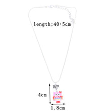 Mom And Daughter BFF Jewelry 2Pcs/ Set Best Friends Charms Choker Pink Owl