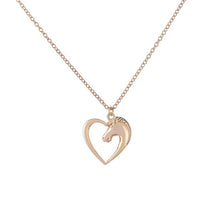Jisensp Fashion Jewelry Accessory Horse in Heart Necklace for Women Mom Gif