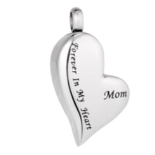 Mom Forever In My Heart Cremation Jewelry Ash Urn Pendant Necklace Memorial