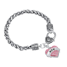 Skyrim MOM bracelet femme zinc alloy rhodium plated crystal women jewelry b