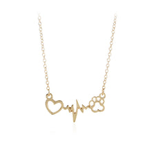 Hot Sale Love Heart Dog/Cat Paw Print Pendant Neckalce Friendship Necklace